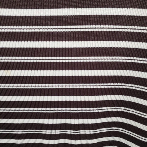 Covington striped tank top womens plus size 20 22 brown white sleeveless knit - Picture 2 of 10